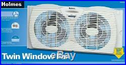 Powerful Window Fan Twin Dual In Portable Exhaust Reversible Small Large Kitchen