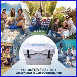 Premium 21Qt Roto-Molded Cooler Box 4Day Ice Retention for Extended Camping