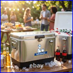Premium Yakimoto 54Qt Stainless Steel Ice Chest Unique Party Gift for Men
