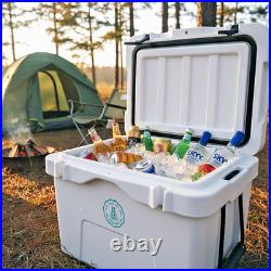 Professional 21Qt Rigid Cooler Thick-Walled Plastic Ice Box with Insulation