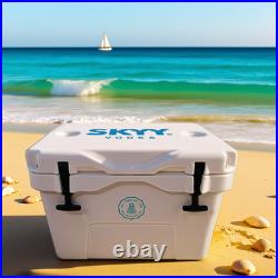 Professional 21Qt Rigid Cooler Thick-Walled Plastic Ice Box with Insulation