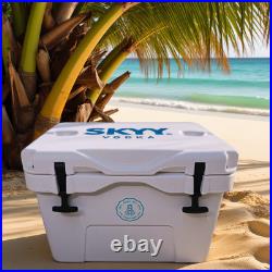 Professional 21Qt Rigid Cooler Thick-Walled Plastic Ice Box with Insulation