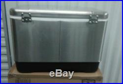 RARE Budweiser Igloo Ice Chest Cooler 54-Quart Stainless Steel Lid And Case