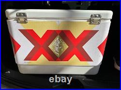 RARE CERVEZA DOS EQUIS XX BEER BIG METAL ICE CHEST COOLER WithBOTTLE OPENER