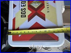 RARE CERVEZA DOS EQUIS XX BEER BIG METAL ICE CHEST COOLER WithBOTTLE OPENER