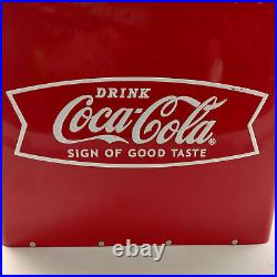 RARE Coca-Cola 1950's Antique Replica All Metal Ice Chest Cooler withBottle Opener