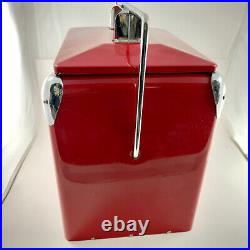 RARE Coca-Cola 1950's Antique Replica All Metal Ice Chest Cooler withBottle Opener