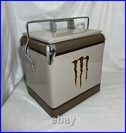 RARE Java Monster Coffee Energy Drink Logo Steel Ice Box MCM Vintage Aesthetic
