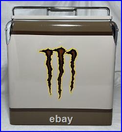 RARE Java Monster Coffee Energy Drink Logo Steel Ice Box MCM Vintage Aesthetic