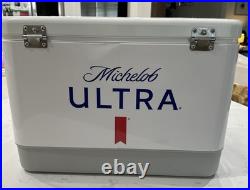 RARE! MICHELOB ULTRA 54 Qt. Cooler Side Bottle Opener & Metal Latch. Stainless RARE! MICHELOB ULTRA 54 Qt. Cooler Side Bottle Opener & Metal Latch. Stainless