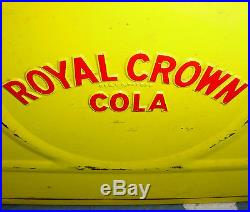 RARE NEAR MINT 1930s era Vintage ROYAL CROWN COLA Old Metal Airline Cooler