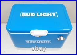 RARE! Nice! Vtg Large BUDWEISER Bud Light Beer METAL COOLER with Bottle Opener
