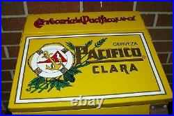 RARE Pacifico Clara Cerveza Beer Metal Cooler Ice Chest Man Cave HARD TO FIND