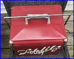 RARE Schlitz Brewing Company Beer Metal Cooler Chest Very Cool FREE SHIPPING