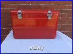 RARE VINTAGE 1940'S RED METAL COOLER With TRAY & SIDE HANDLES NEW PAINT