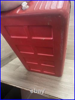 RARE VINTAGE LARGE METAL WHITE RED TRIM COLEMAN COCA-COLA ICE BOX COOLER 22.5in