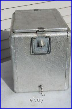 RARE VTG 1950s Pepsi Cola Aluminum Cooler Ice Chest Metal Sandwich Tray Progress
