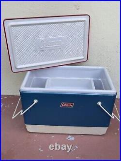 RARE VTG COLEMAN 5232 RWB BICENTENNIAL KMART SPECIAL COOLER 28QT OG Box 70's USA