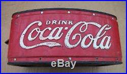 RARE Vintage 1930s-40s Stadium Vendors Coca Cola Bottle Metal Cooler withopener