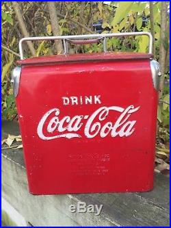 RARE Vintage 1950's Coca-Cola 6 Pack Cooler Metal Mini Junior Soda Coke Chest