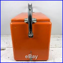 RARE Vintage 1950's Orange Nesbitt's Soda Cooler Metal Retro Mid Century