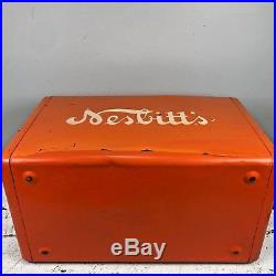 RARE Vintage 1950's Orange Nesbitt's Soda Cooler Metal Retro Mid Century