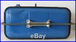 RARE Vintage 1950's PEPSI-COLA Ice Box Metal Cooler Original Blue Narrow Model