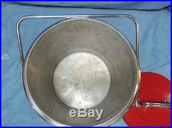 RARE Vintage Coca Cola SPANISH Cooler TOME BIEN FRIA Metal Stainless 1940's