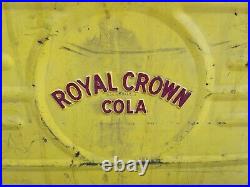 RARE Vintage Drink ROYAL CROWN COLA Yellow Metal Ice Chest Cooler