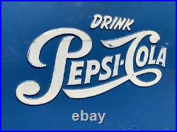 RARE Vintage PEPSI COLA Cooler 50's-60's STILL NEW IN BOX! Metal-Removable Tray