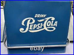 RARE Vintage PEPSI COLA Cooler 50's-60's STILL NEW IN BOX! Metal-Removable Tray