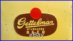 RARE Vintage Retro Metal Gettelman Milwaukee Beer Picnic Lunch Cooler