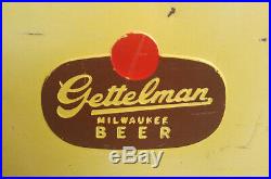 RARE Vintage Retro Metal Gettelman Milwaukee Beer Picnic Lunch Cooler