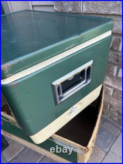 READ Vintage Coleman Snow-Lite Low Boy Cooler 5254 700 with Box Green READ READ Vintage Coleman Snow-Lite Low Boy Cooler 5254 700 with Box Green READ