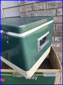 READ Vintage Coleman Snow-Lite Low Boy Cooler 5254 700 with Box Green READ READ Vintage Coleman Snow-Lite Low Boy Cooler 5254 700 with Box Green READ