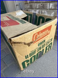 READ Vintage Coleman Snow-Lite Low Boy Cooler 5254 700 with Box Green READ READ Vintage Coleman Snow-Lite Low Boy Cooler 5254 700 with Box Green READ