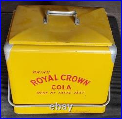 ROYAL CROWN RC COLA Metal Cooler Chest Embossed Letters-All Original