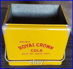 ROYAL CROWN RC COLA Metal Cooler Chest Embossed Letters-All Original