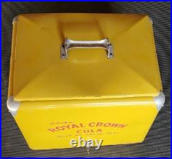 ROYAL CROWN RC COLA Metal Cooler Chest Embossed Letters-All Original