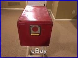 ROYAL CROWN RC COLA RED METAL COOLER 1950's by Progress Refrigerator Company