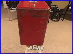 ROYAL CROWN RC COLA RED METAL COOLER 1950's by Progress Refrigerator Company