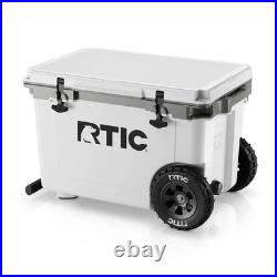 RTIC 52 QT Ultra-Light Wheeled Cooler Rolling Ice Chest Camping Marine
