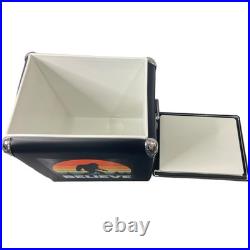 Rare -13L/14Qt Black Classic Metal Cooler Box, Portable Insulated Ice Box