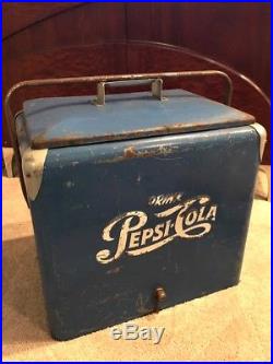 Rare 1940/50's Pepsi Metal Ice Chest/Cooler! Progressive Co! Must See