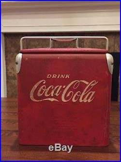 Rare 1950s Acton 6 Pack Coca Cola Mini Junior Soda Metal Coke Cooler 12x12x9