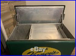 Rare 1950s Vernors Ginger Ale Green/Yellow Metal Ice Chest/Cooler! Must See