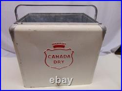 Rare Canada Dry Metal Cooler double sided logo with handle 18 x 13 x 16
