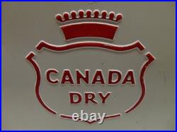 Rare Canada Dry Metal Cooler double sided logo with handle 18 x 13 x 16