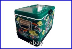 Rare Green and Multi-Color 54Qt Metal Cooler With Drain, Party Essentials