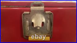 Rare Original 1958-1959 Vintage Metal Coca Cola Red Cooler with Tray (LOOK)